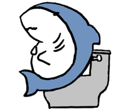 Chubby Shark and His Friend Cute Bunny sticker #6047293