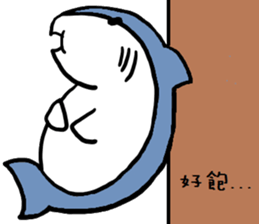 Chubby Shark and His Friend Cute Bunny sticker #6047298