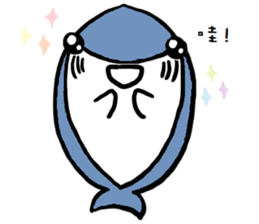 Chubby Shark and His Friend Cute Bunny sticker #6047302