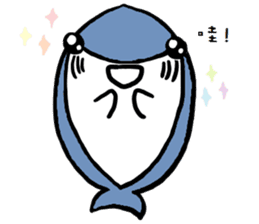 Chubby Shark and His Friend Cute Bunny sticker #6047302