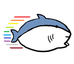 Chubby Shark and His Friend Cute Bunny sticker #6047316