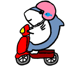 Chubby Shark and His Friend Cute Bunny sticker #6047318