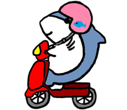 Chubby Shark and His Friend Cute Bunny sticker #6047318