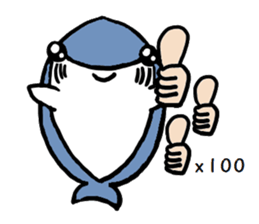 Chubby Shark and His Friend Cute Bunny sticker #6047319