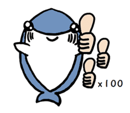 Chubby Shark and His Friend Cute Bunny sticker #6047319