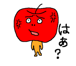 Angry apple sticker #6050401