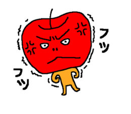 Angry apple sticker #6050402