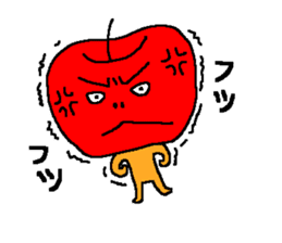 Angry apple sticker #6050402