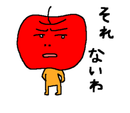 Angry apple sticker #6050403