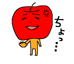 Angry apple sticker #6050404