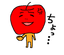 Angry apple sticker #6050404