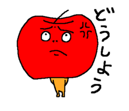 Angry apple sticker #6050405
