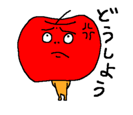 Angry apple sticker #6050405