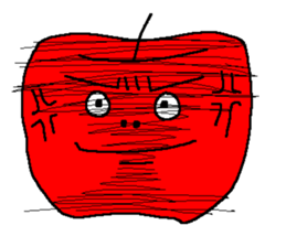 Angry apple sticker #6050412