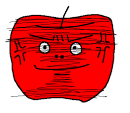 Angry apple sticker #6050412