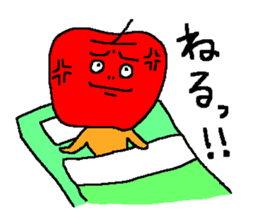 Angry apple sticker #6050413