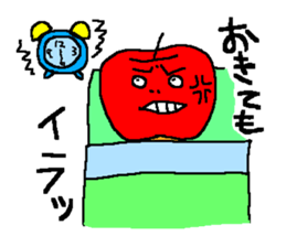 Angry apple sticker #6050415