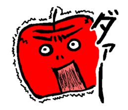 Angry apple sticker #6050416