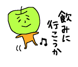 Angry apple sticker #6050421