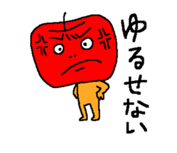 Angry apple sticker #6050428