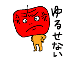 Angry apple sticker #6050428