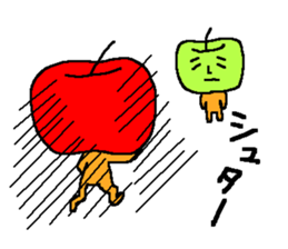 Angry apple sticker #6050430