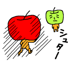 Angry apple sticker #6050430