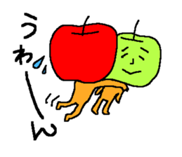Angry apple sticker #6050431