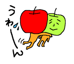 Angry apple sticker #6050431