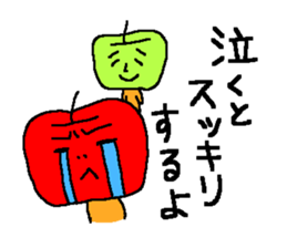 Angry apple sticker #6050432