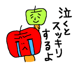 Angry apple sticker #6050432