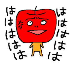 Angry apple sticker #6050434
