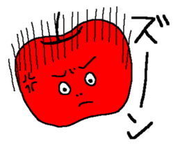 Angry apple sticker #6050435