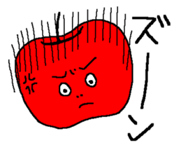 Angry apple sticker #6050435