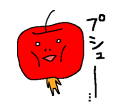 Angry apple sticker #6050436