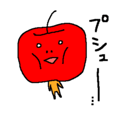 Angry apple sticker #6050436
