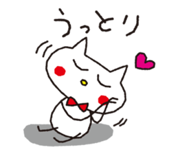 Black and  white cat sticker #6050889