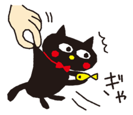 Black and  white cat sticker #6050906