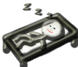 Clear stick man sticker #6051761