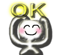 Clear stick man sticker #6051762