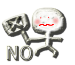 Clear stick man sticker #6051763