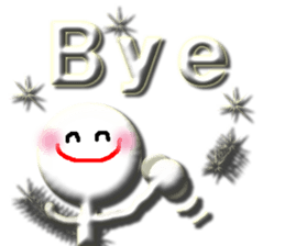 Clear stick man sticker #6051777