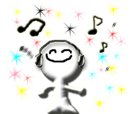 Clear stick man sticker #6051786