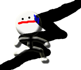 Clear stick man sticker #6051793