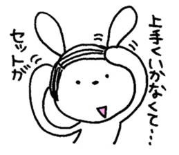 Excuse rabbit!! sticker #6052921