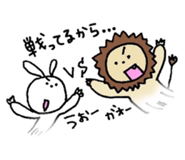 Excuse rabbit!! sticker #6052933