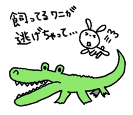 Excuse rabbit!! sticker #6052943