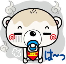 White bear bean jam bun sticker #6053654