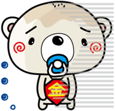 White bear bean jam bun sticker #6053658