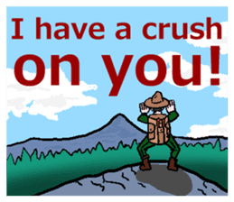 I shout it out toward the mountain(Eng.) sticker #6054640